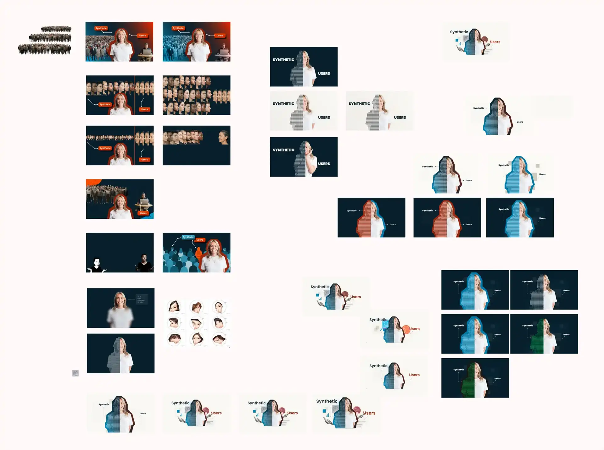 Sketches for the synthetic users marketing visual