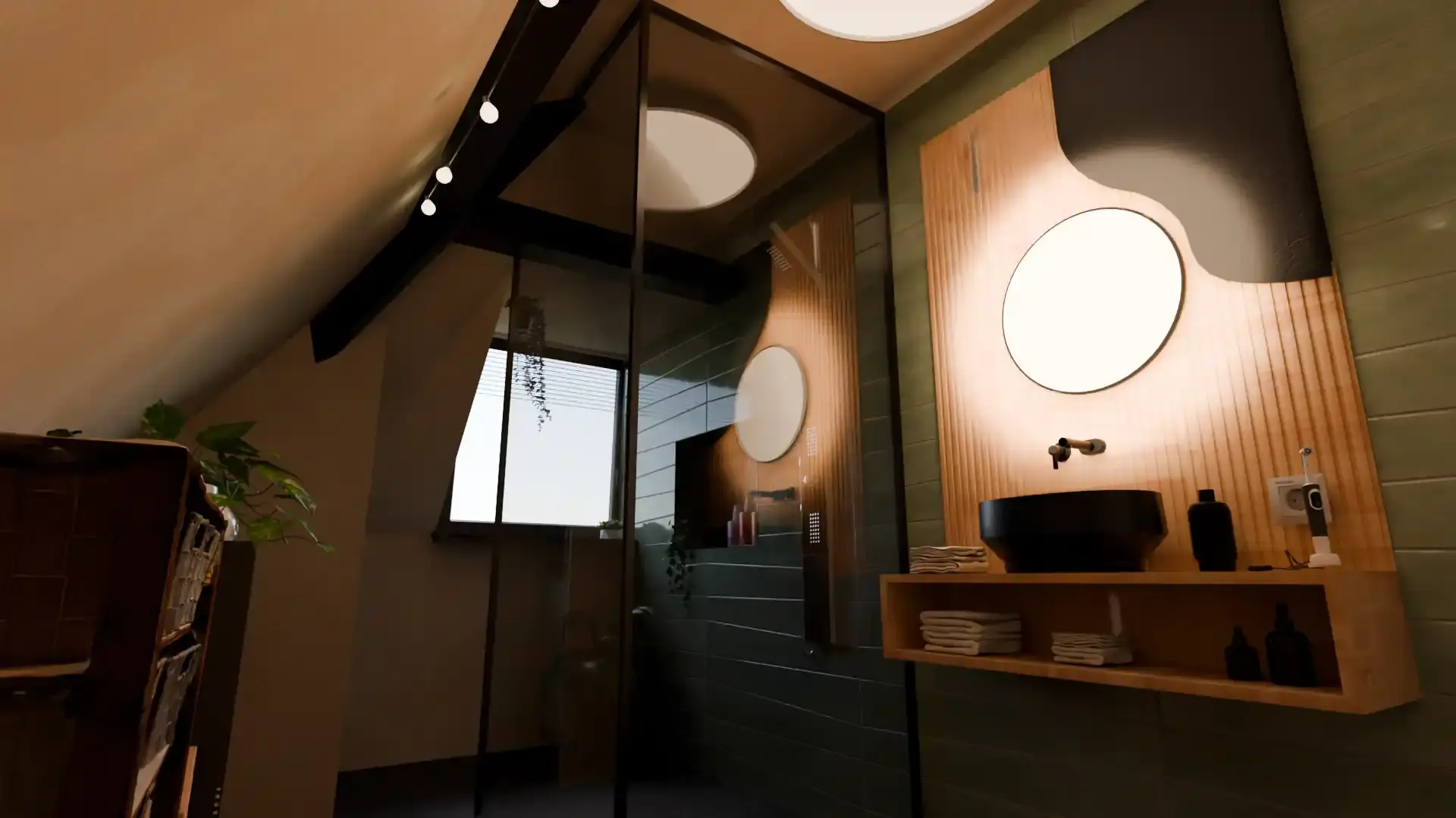 Bathroom render from the entrance