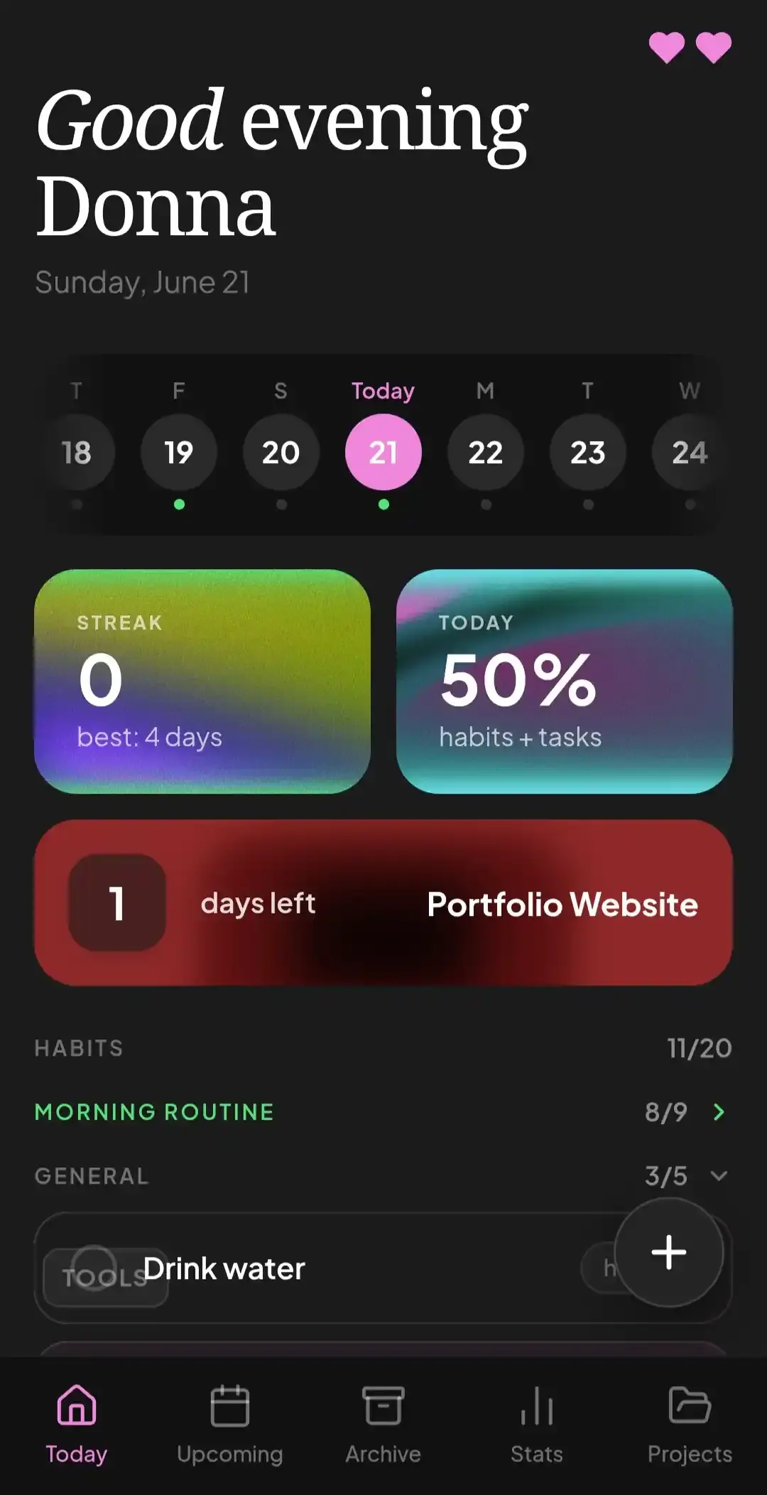 Planning app on Android