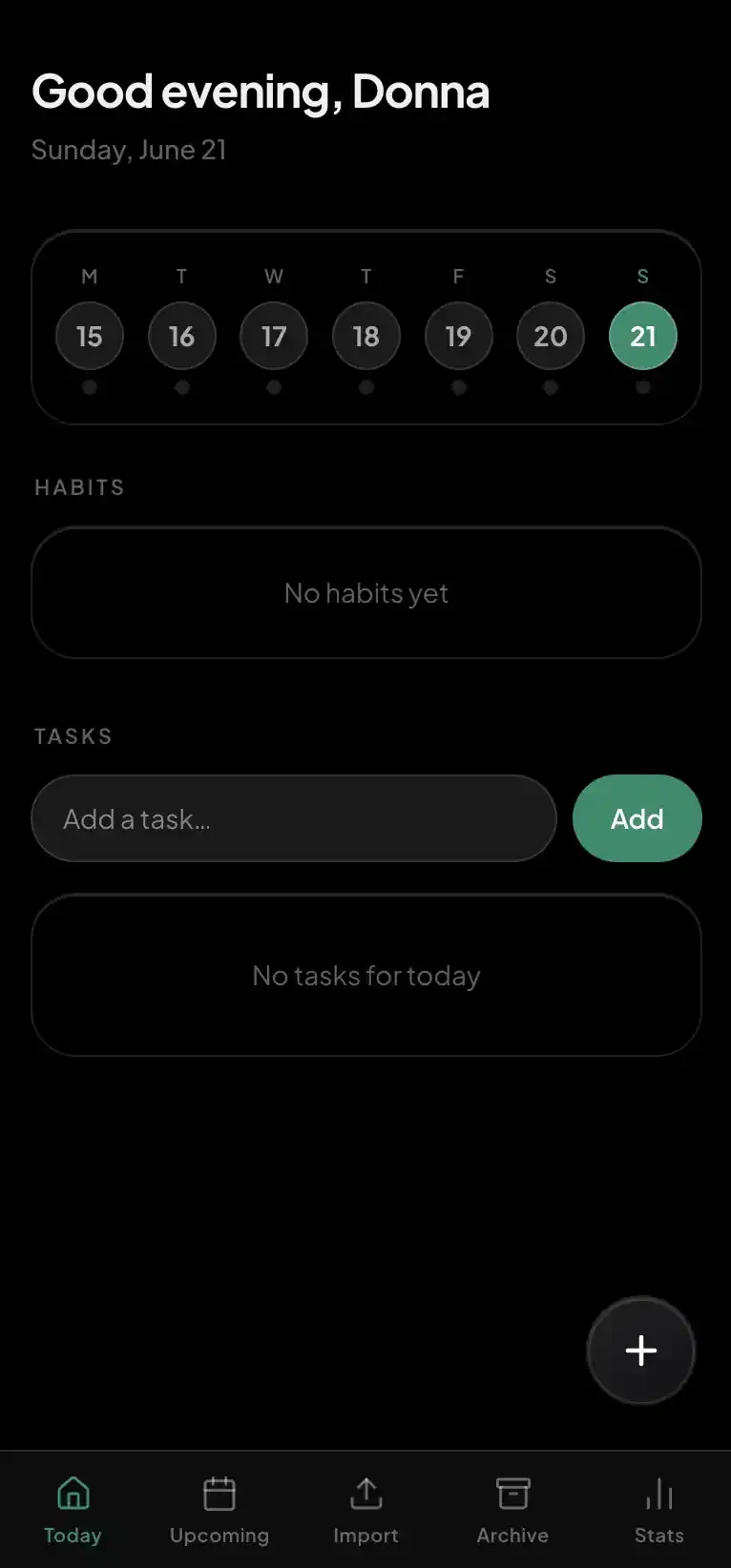 First version of the planning app