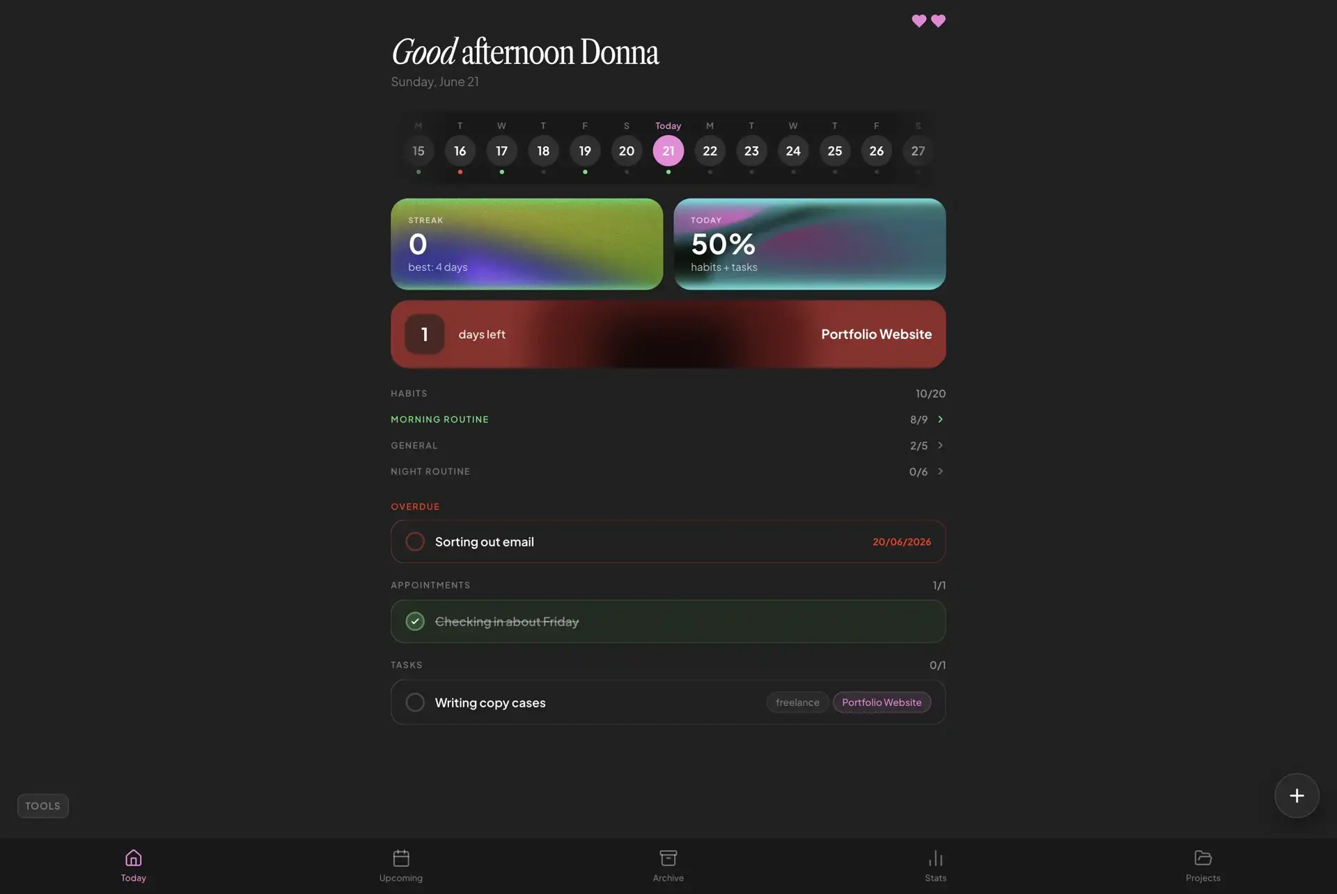 Planning app in the browser